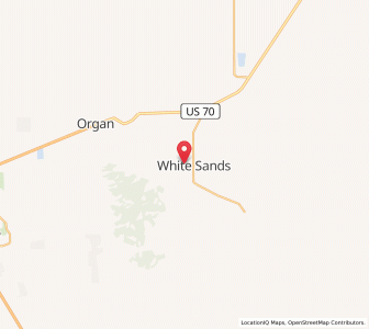 Map of White Sands, New Mexico