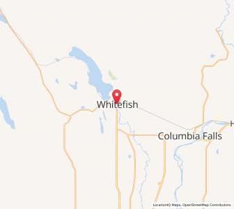 Map of Whitefish, Montana