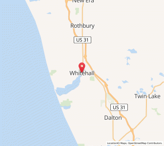 Map of Whitehall, Michigan