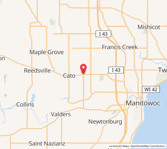 Map of Whitelaw, Wisconsin