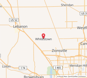 Map of Whitestown, Indiana