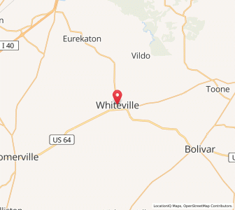 Map of Whiteville, Tennessee