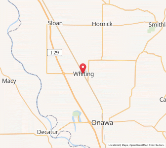Map of Whiting, Iowa