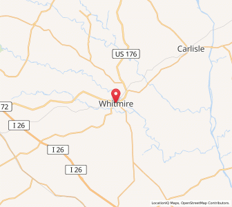 Map of Whitmire, South Carolina