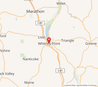 Map of Whitney Point, New York