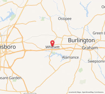 Map of Whitsett, North Carolina