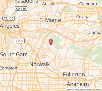 Map of Whittier, California