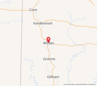 Map of Wickes, Arkansas