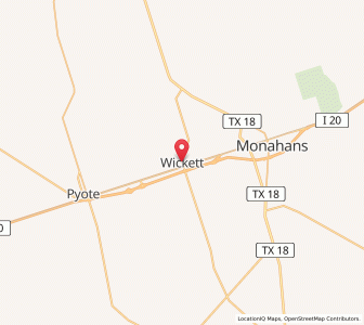 Map of Wickett, Texas