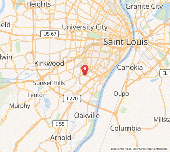 Map of Wilbur Park, Missouri