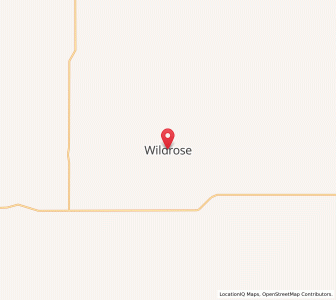 Map of Wildrose, North Dakota