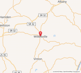 Map of Wilkesville, Ohio