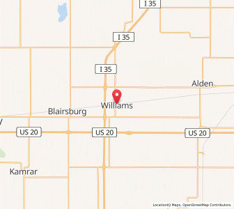 Map of Williams, Iowa