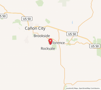 Map of Williamsburg, Colorado