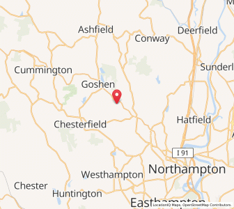 Map of Williamsburg, Massachusetts