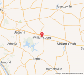 Map of Williamsburg, Ohio