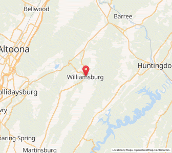 Map of Williamsburg, Pennsylvania