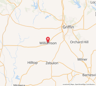 Map of Williamson, Georgia