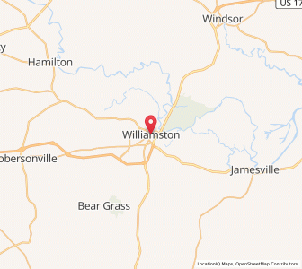 Map of Williamston, North Carolina