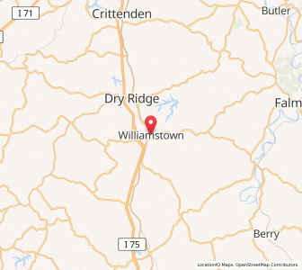 Map of Williamstown, Kentucky
