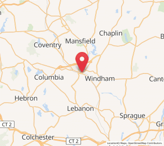 Map of Willimantic, Connecticut