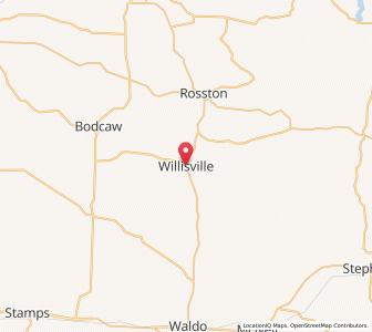Map of Willisville, Arkansas