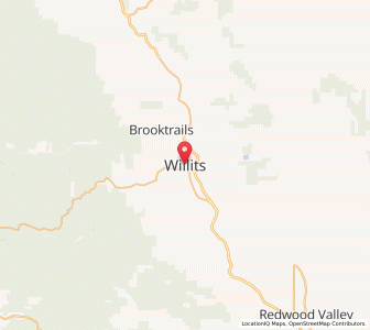 Map of Willits, California