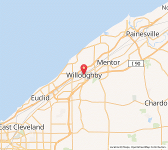 Map of Willoughby, Ohio