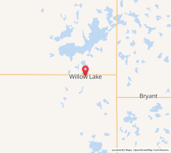 Map of Willow Lake, South Dakota