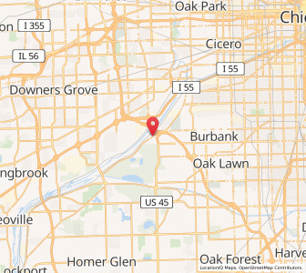 Map of Willow Springs, Illinois