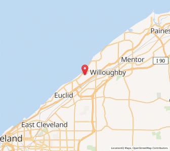 Map of Willowick, Ohio