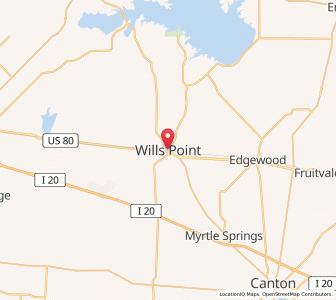 Map of Wills Point, Texas