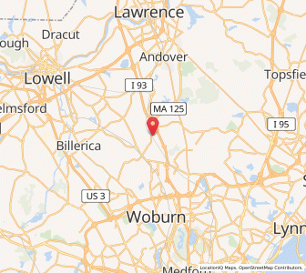 Map of Wilmington, Massachusetts