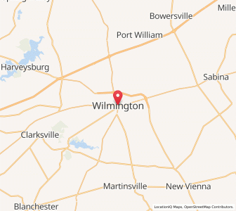 Map of Wilmington, Ohio