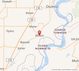 Map of Wilson, Arkansas