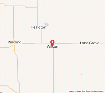 Map of Wilson, Oklahoma