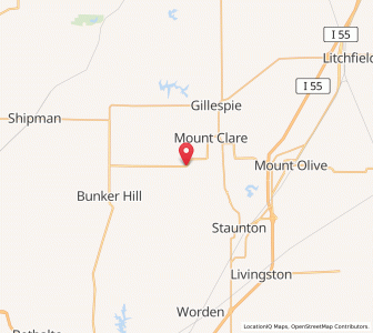 Map of Wilsonville, Illinois