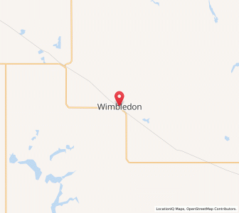 Map of Wimbledon, North Dakota