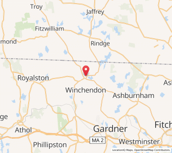 Map of Winchendon, Massachusetts