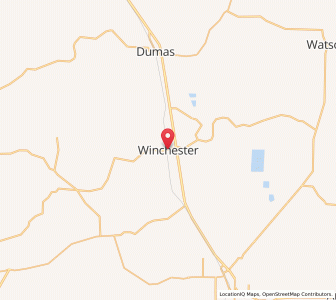 Map of Winchester, Arkansas