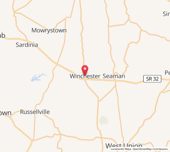 Map of Winchester, Ohio