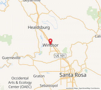 Map of Windsor, California