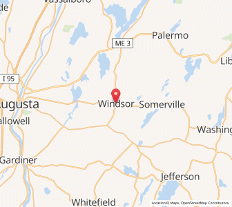 Map of Windsor, Maine