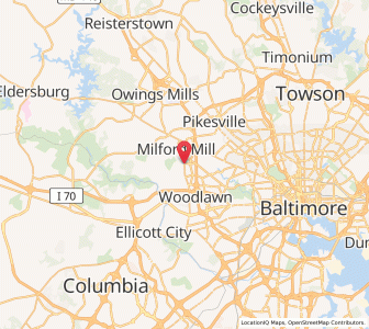 Map of Windsor Mill, Maryland
