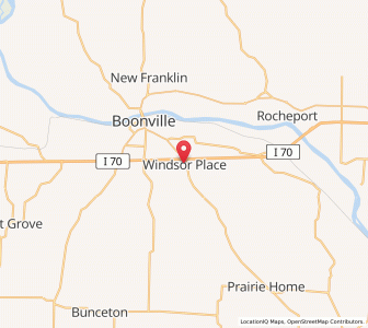 Map of Windsor Place, Missouri