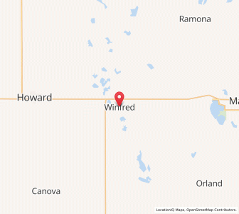 Map of Winfred, South Dakota