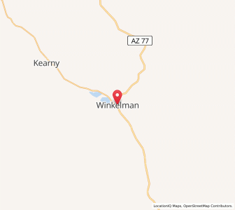 Map of Winkelman, Arizona