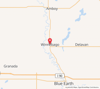 Map of Winnebago, Minnesota