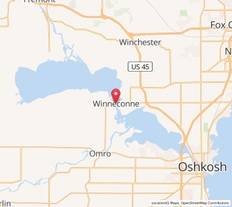 Map of Winneconne, Wisconsin