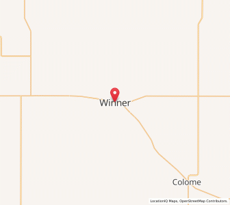 Map of Winner, South Dakota